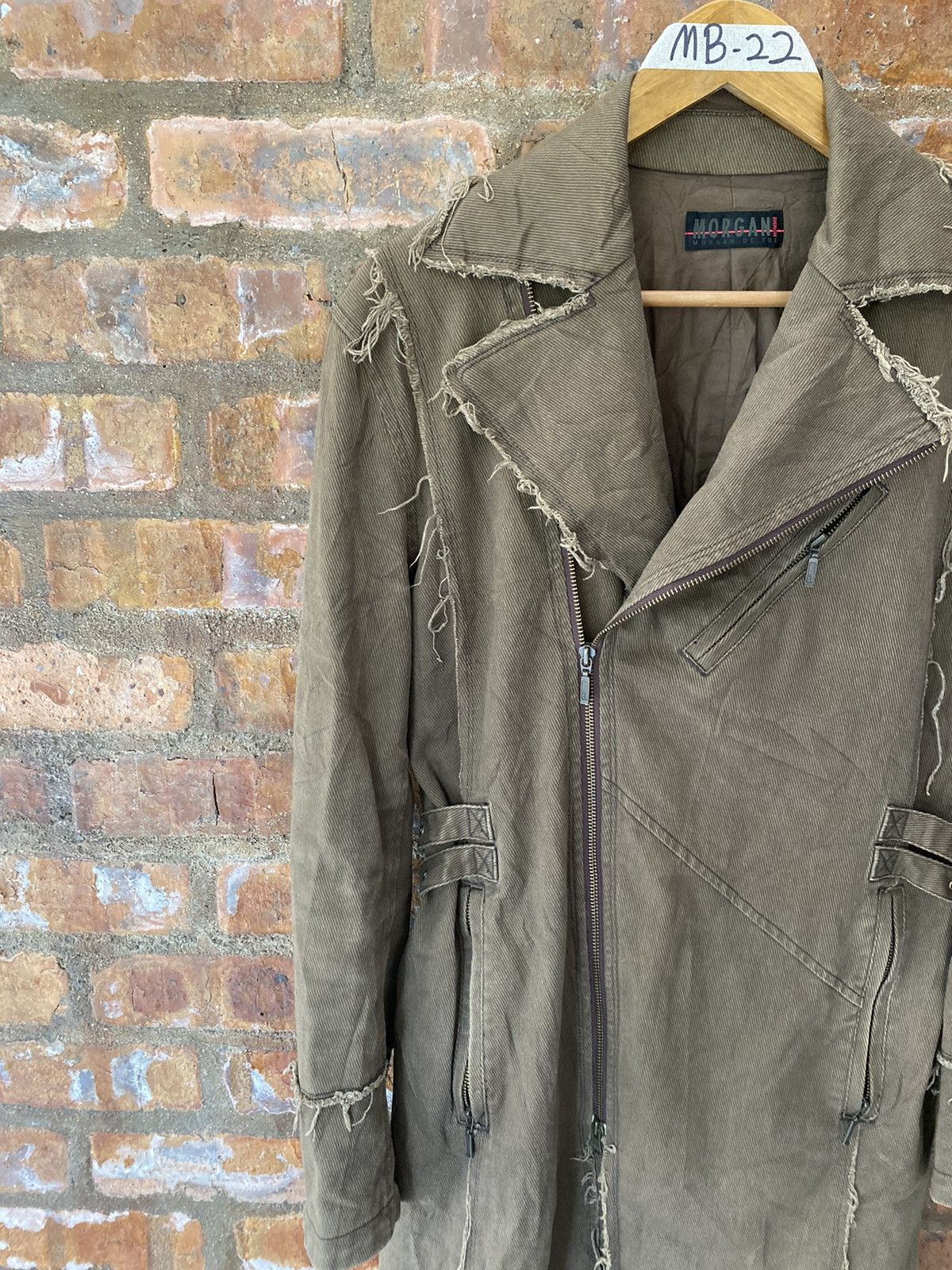 Morgan Homme 2000s Morgan Home Unfinished Fringe Hem Jacket Size US M / EU 48-50 / 2 - 6 Thumbnail