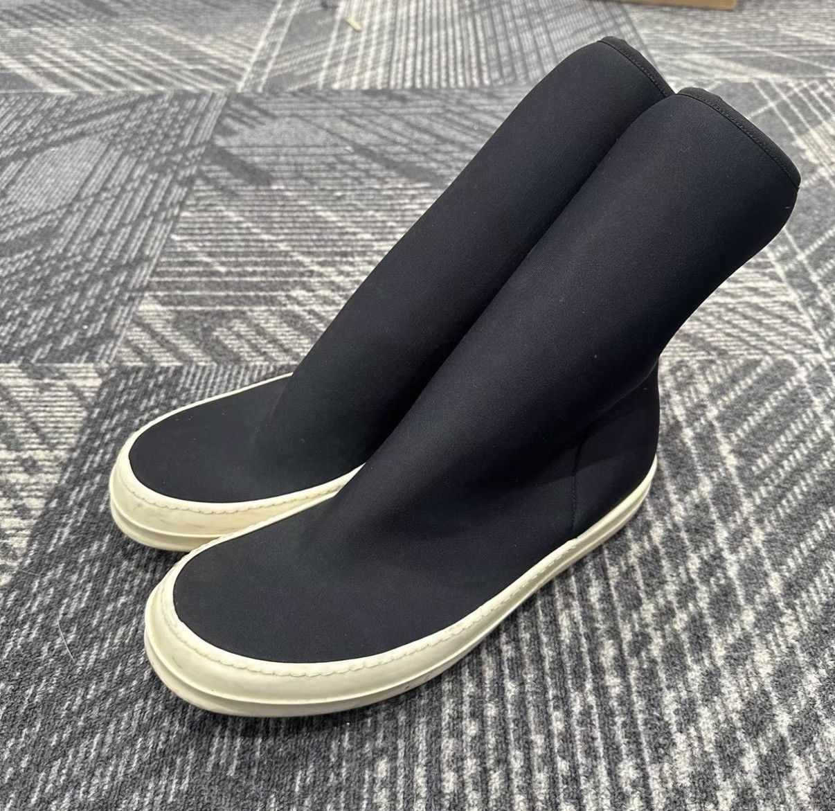 Rick Owens Rick Owens Neoprene Sock Ankle Boots J42 Size US 8 / EU 41 - 1 Thumbnail
