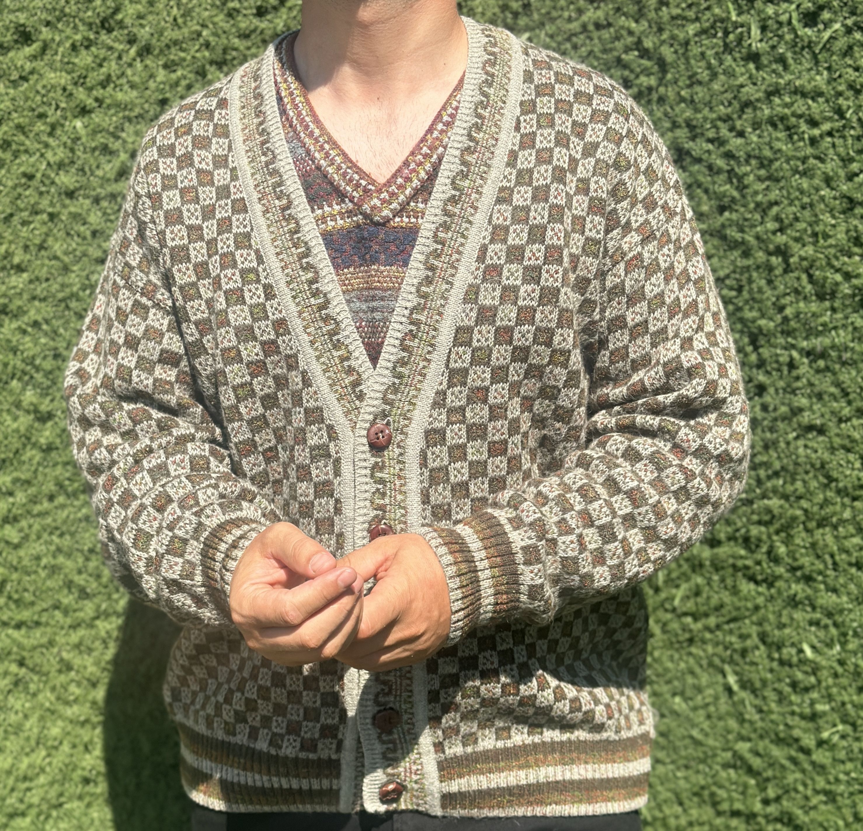 Missoni Rare Alpaca 1995 Missoni Cardigan 3D Pullover Jeresy Size 54 Size US L / EU 52-54 / 3 - 1 Thumbnail