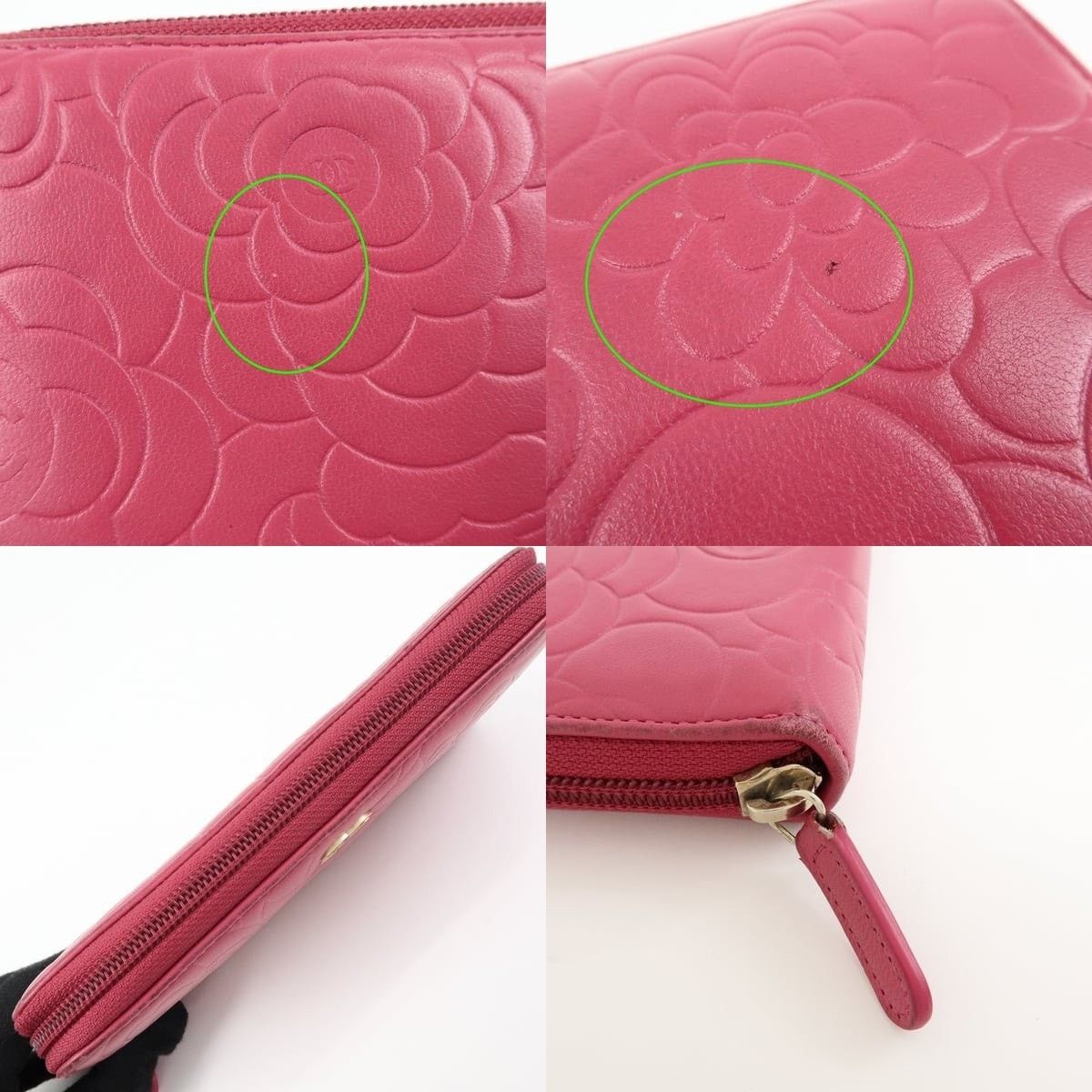 Chanel Chanel Camellia Round Zippy Wallet Lambskin Pink Size ONE SIZE - 5 Thumbnail