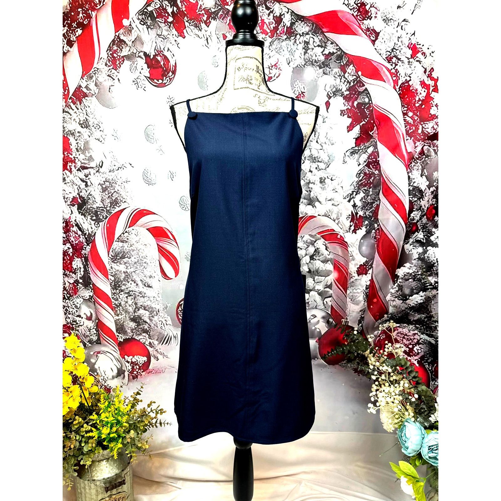 Other Lulu's Chic Ease Sleeveless Apron Mini Dress Navy Blue XL Size XL / US 12-14 / IT 48-50 - 10 Thumbnail
