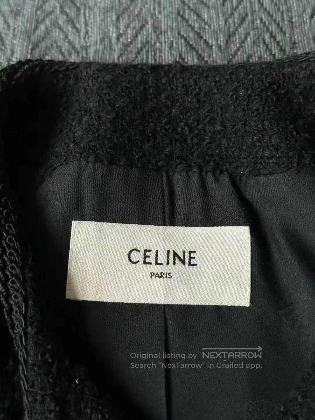 Celine CELINE Hit Three-Button Tweed Jacket| Size M / US 6-8 / IT 42-44 - 3 Thumbnail