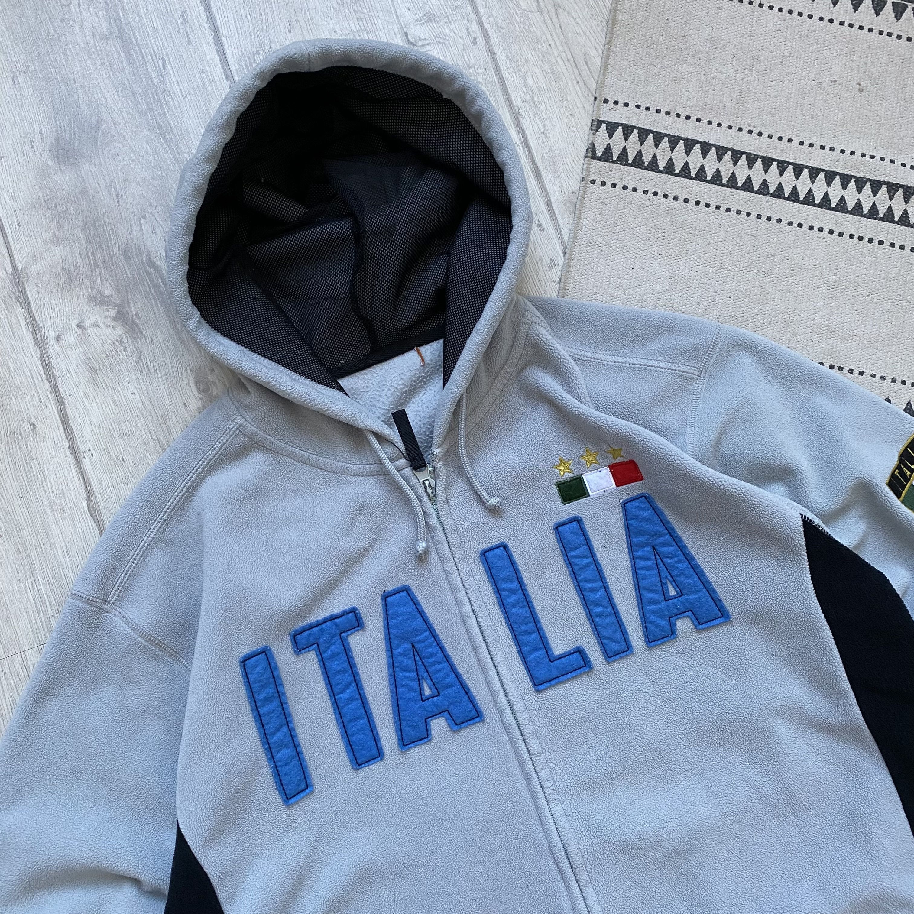 Puma 🇮🇹Vintage Italia Hoodie Fleece Big logo jersey Nike Umbro Size US L / EU 52-54 / 3 - 2 Thumbnail