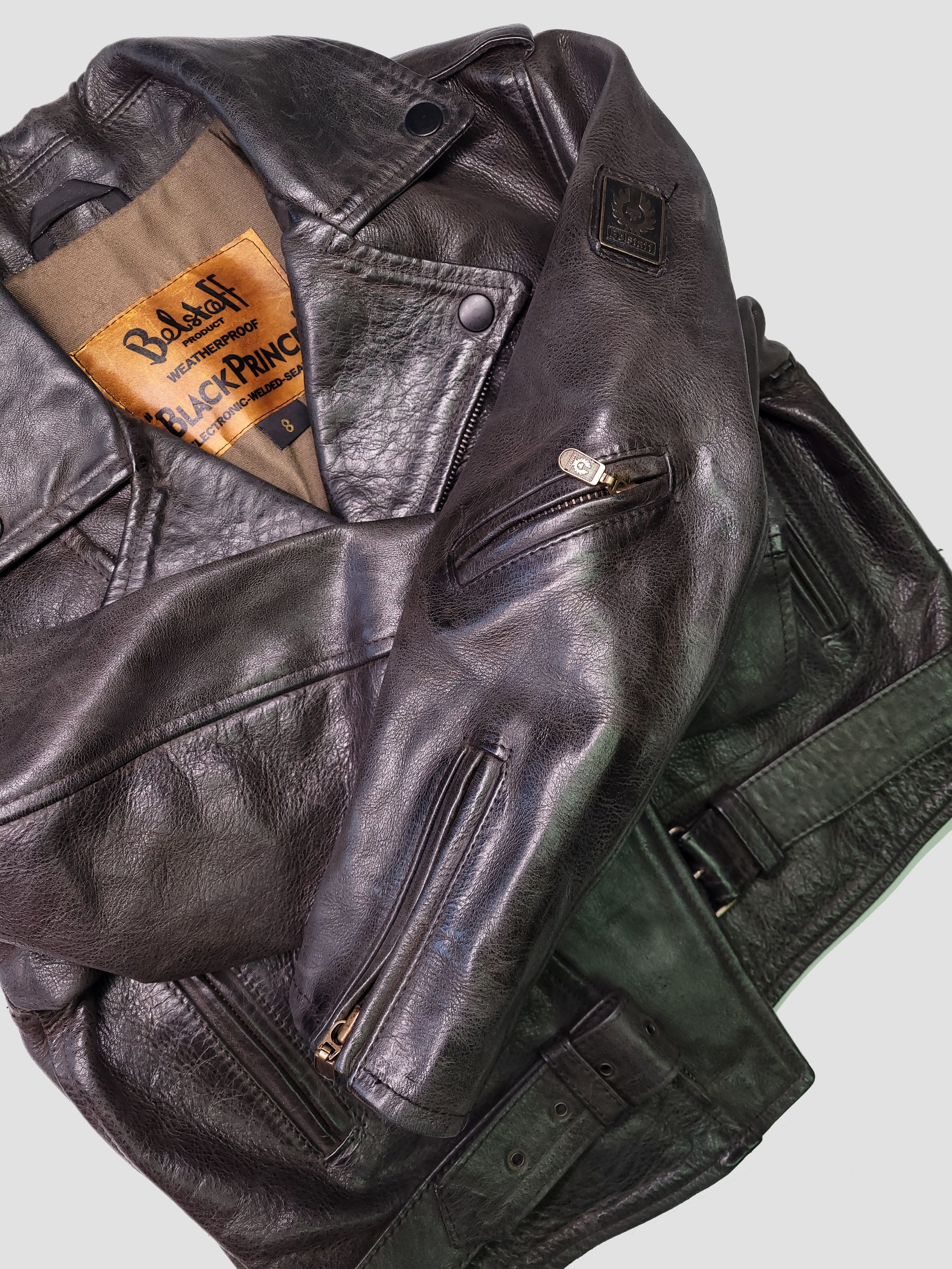 Belstaff Belstaff _ Rare _ Short Biker _ Leather _ Black Prince Size S / US 4 / IT 40 - 4 Thumbnail