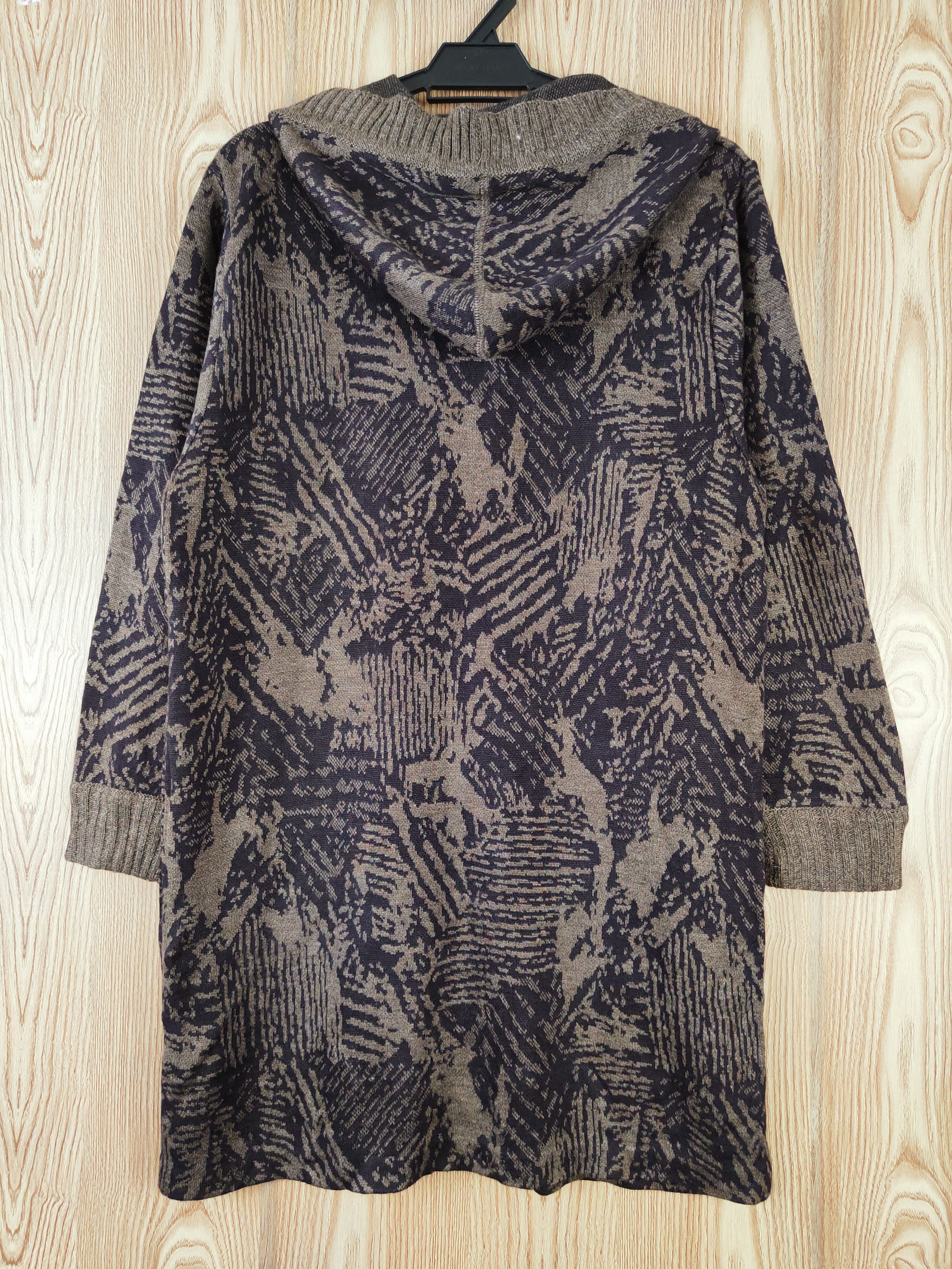 Japanese Brand Chasse au Bias Dark Brown Hoodie Long Cardigan #W428 Size US M / EU 48-50 / 2 - 8 Thumbnail