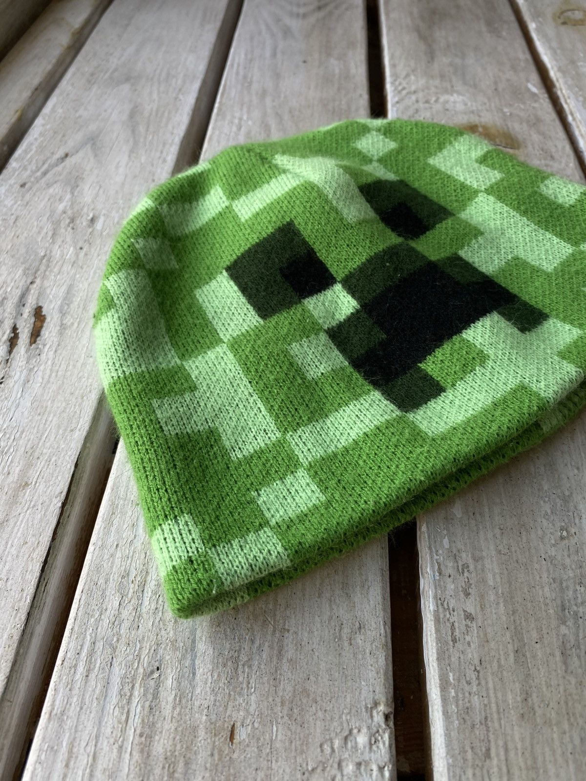 Japanese Brand × Vintage 🚨GRAIL Minecraft Creeper Beanie Hat Vintage Cap Y2K Size ONE SIZE - 2 Thumbnail