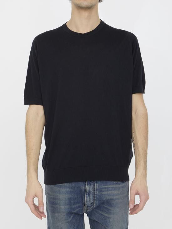 John Smedley JOHN SMEDLEY Men T-Shirts KEMPTON BLACK Size US L / EU 52-54 / 3 - 1 Thumbnail