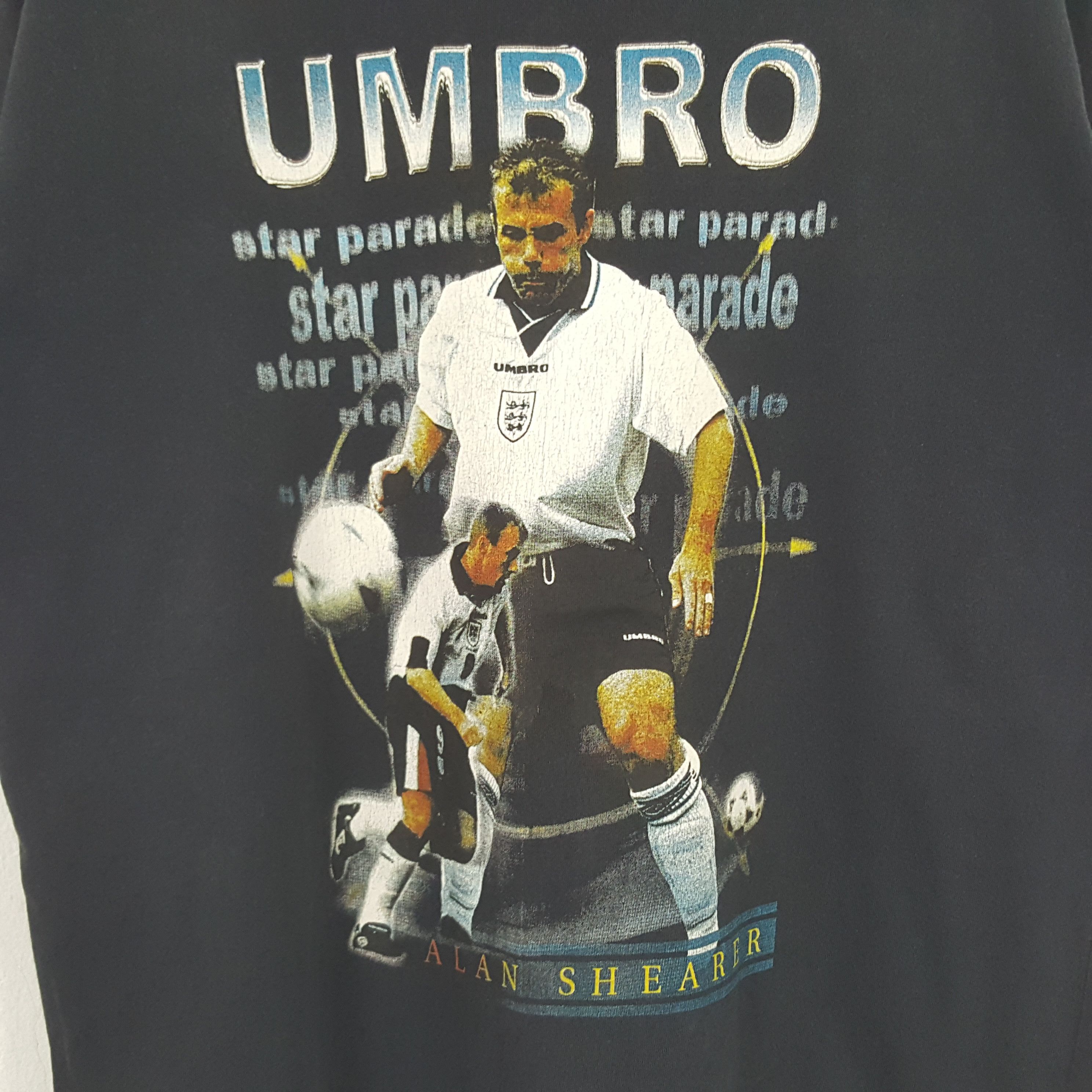 Pro Player × Umbro × Vintage Vintage Umbro England Alan Shearer Soccer Player Tshirt Size US L / EU 52-54 / 3 - 2 Thumbnail