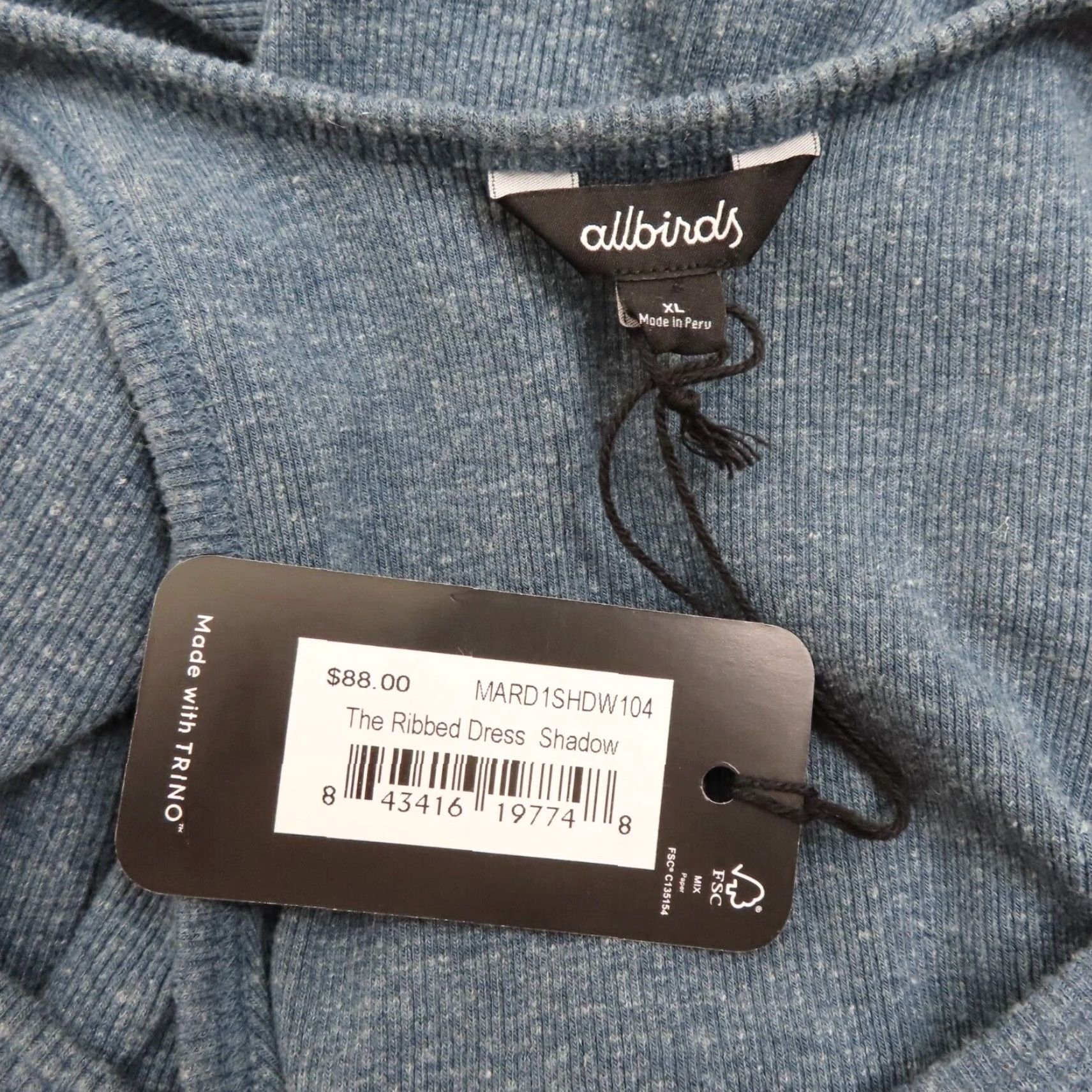 Allbirds Allbirds Womens XL Ribbed Dress Shadow Blue Sleeveless Maxi NEW Size XL / US 12-14 / IT 48-50 - 7 Thumbnail