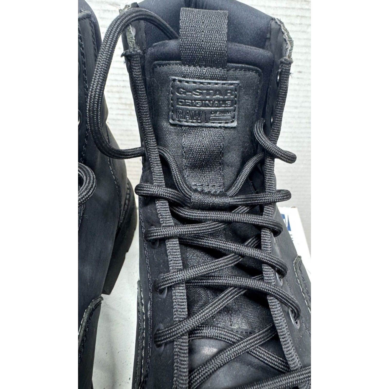 Vintage G-Star Raw Premium Powell Combat Boots Black Lace Up 10 43 Originals Men's Goth Size US 10 / EU 43 - 4 Thumbnail