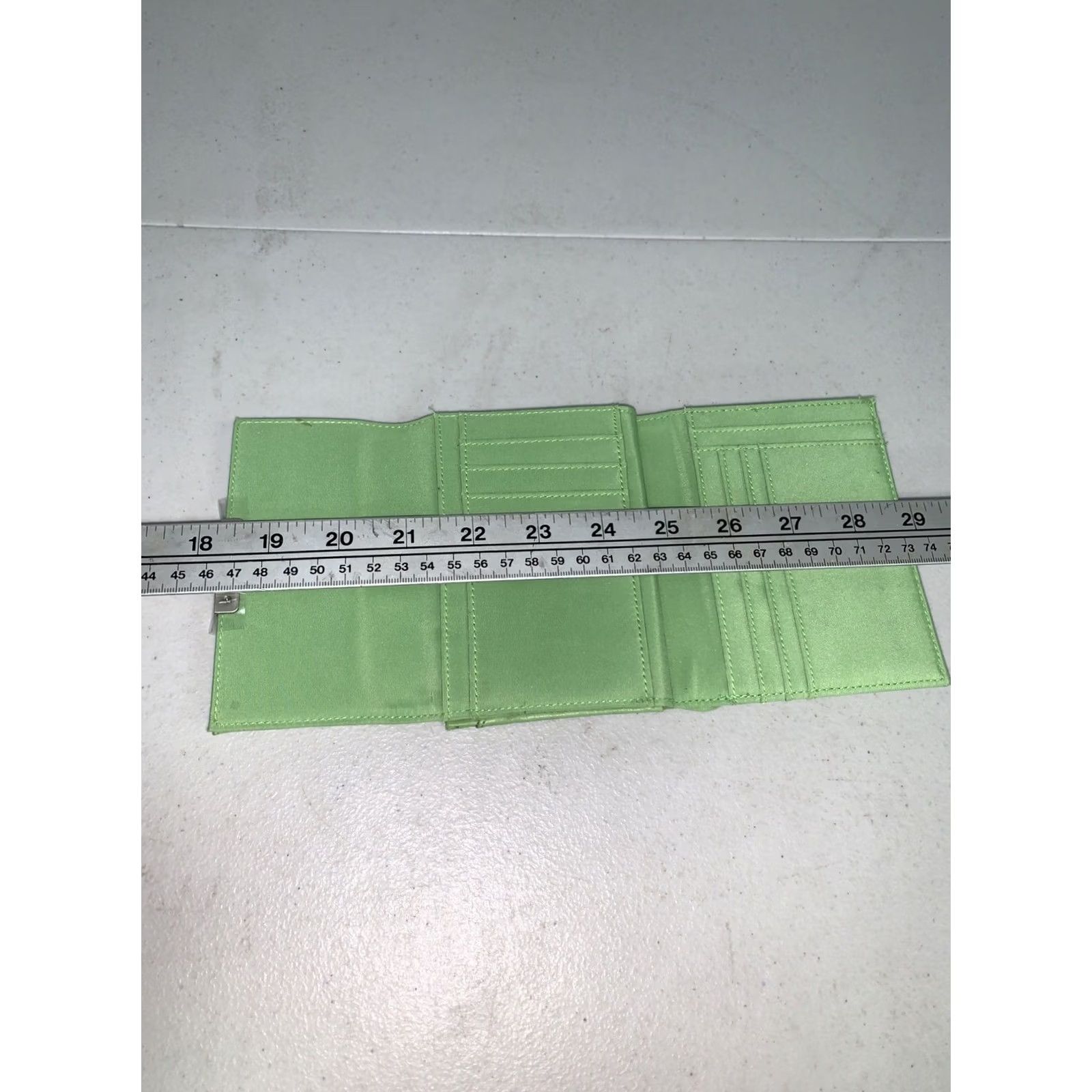Vintage BLEU MUNDI/WESTPORT Credit Card Stripe Wallet Green Leather Size ONE SIZE - 3 Thumbnail