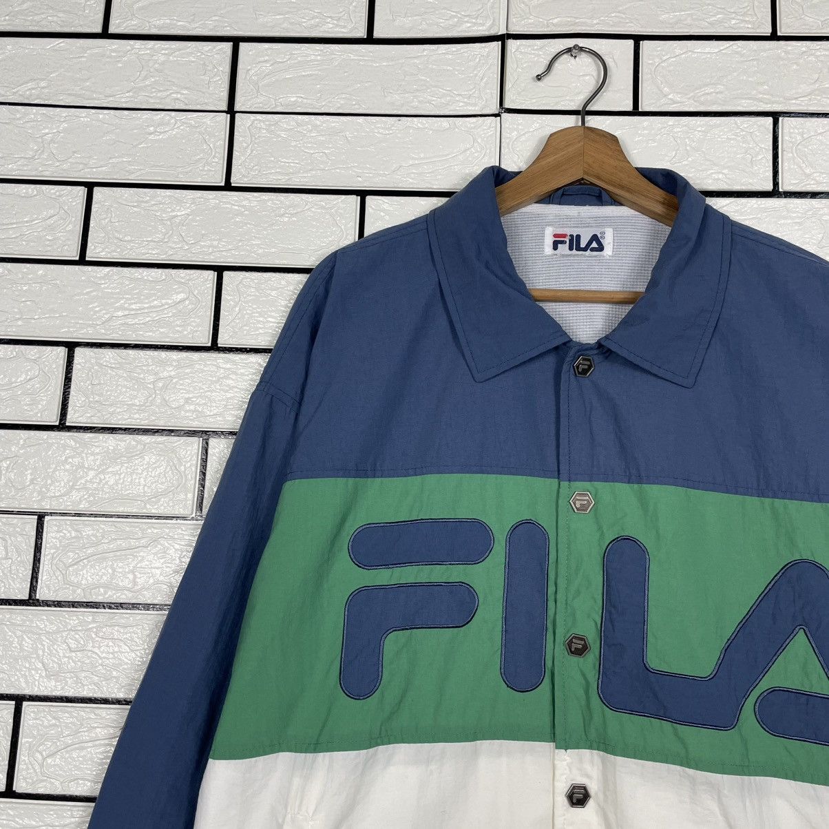Fila Vtg Fila Big Logo Color Block Jacket Size US L / EU 52-54 / 3 - 6 Thumbnail