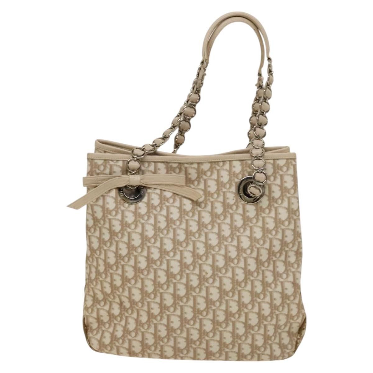 Dior DIOR Trotter Canvas Romantic Tote Bag Pvc Beige Silver Size ONE SIZE - 2 Thumbnail