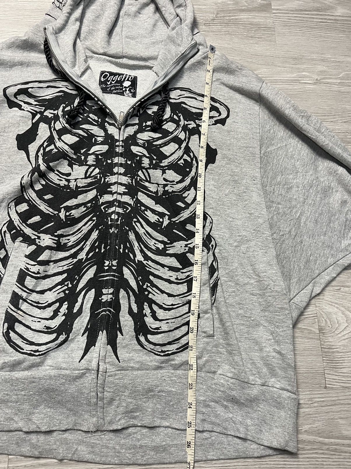 Japanese Brand × Seditionaries OGETTO Skull Graphic Printed Zipper Hoodie Size L / US 10 / IT 46 - 9 Thumbnail