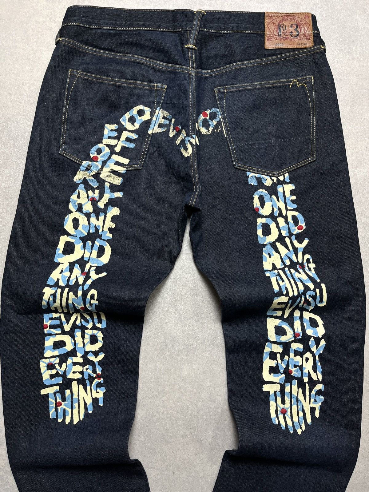 Evisu Evisu Daicock Script Logo Selvedge Denim Jeans Size US 34 / EU 50 - 2 Thumbnail