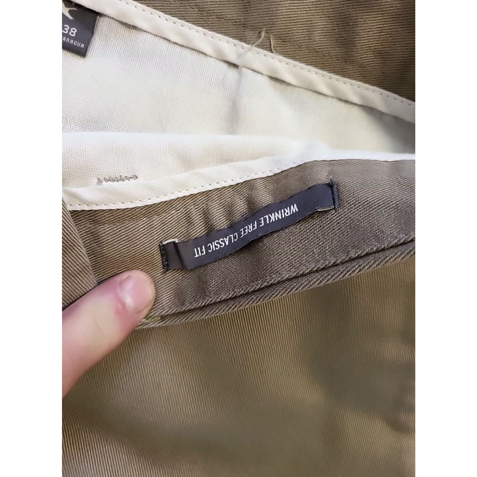 Eddie Bauer Eddie Bauer Pants Chino Flat Front 38 Regular Brown Cotton Wrinkle Free Classic Fit Mens Size US 38 / EU 54 - 3 Thumbnail