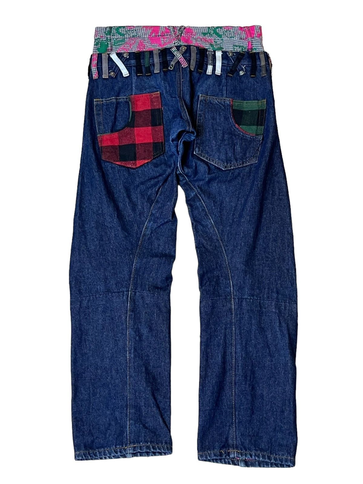 Japanese Brand ARCHIVE JAPANESE “UP START BREATHMINT” DOUBLE WAIST JEANS Size US 32 / EU 48 - 2 Thumbnail