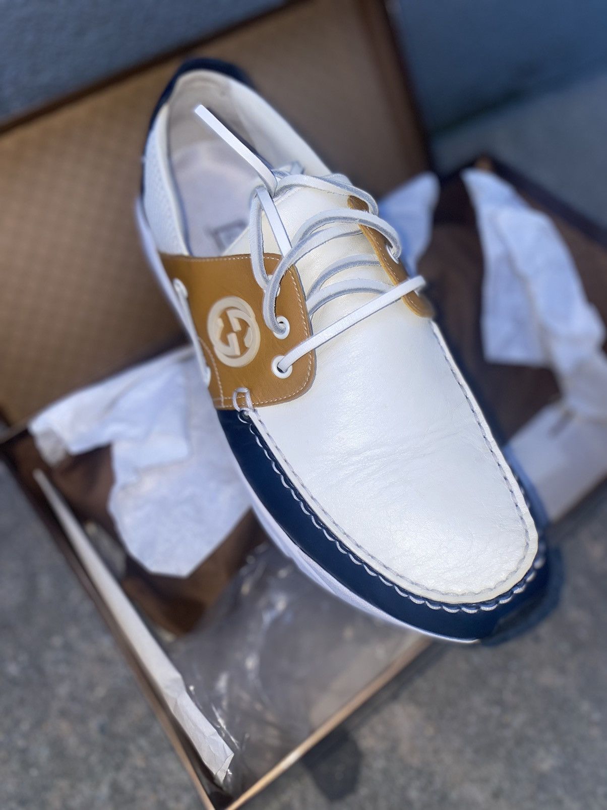 Dior × Gucci × Prada GG Boat Shoes Size US 9 / EU 42 - 1 Thumbnail
