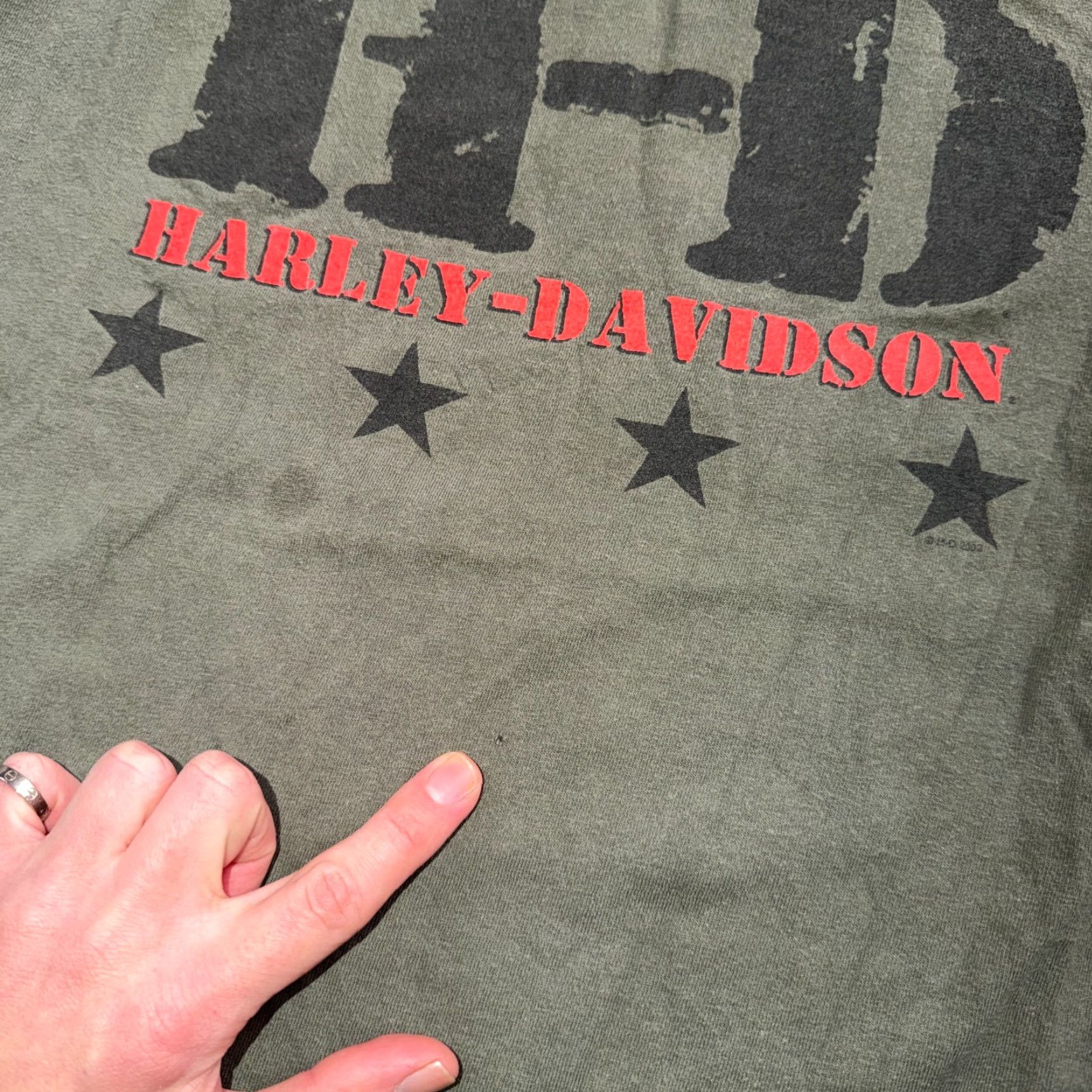 Harley Davidson VINTAGE Harley-Davidson Shirt XL Men Green Solid Graphic Print 80s 90s Motorcycle T-Shirt Size US XL / EU 56 / 4 - 4 Thumbnail