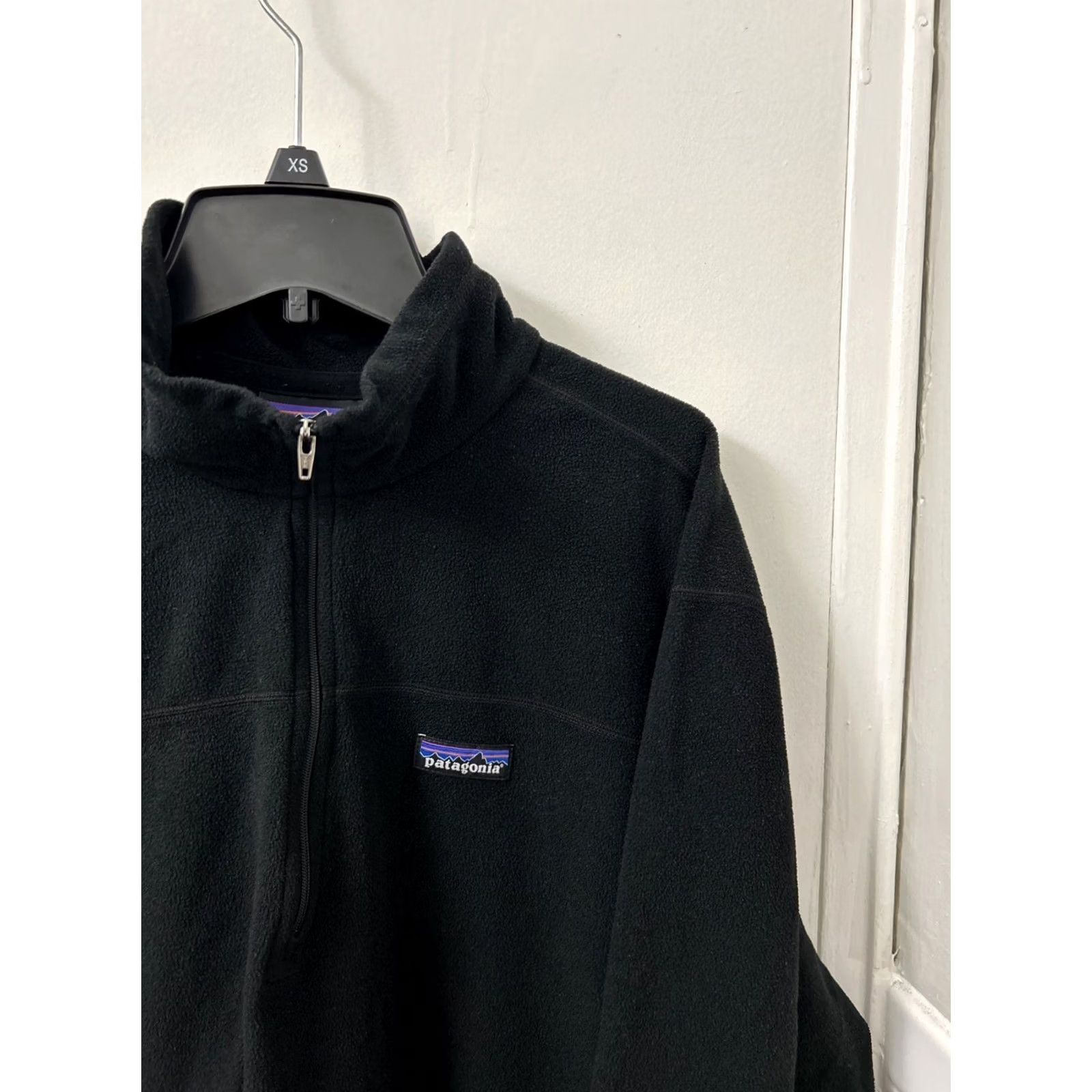 Patagonia VINTAGE Patagonia Micro D Pullover Mens Large Black 1/4 Zip Sweatshirt L/S 26175 Size US L / EU 52-54 / 3 - 4 Thumbnail