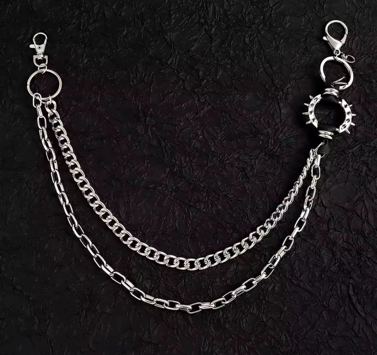 Vintage Metal Punk Rock Layered Chain Size ONE SIZE - 3 Thumbnail