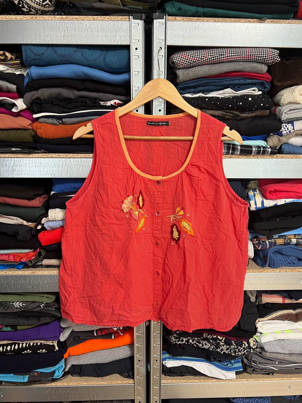 Gudrun Sjoden Gudrun Sjoden Sleeveless Button T Shirt Blouse Top Sjöden Size M / US 6-8 / IT 42-44 - 2 Thumbnail