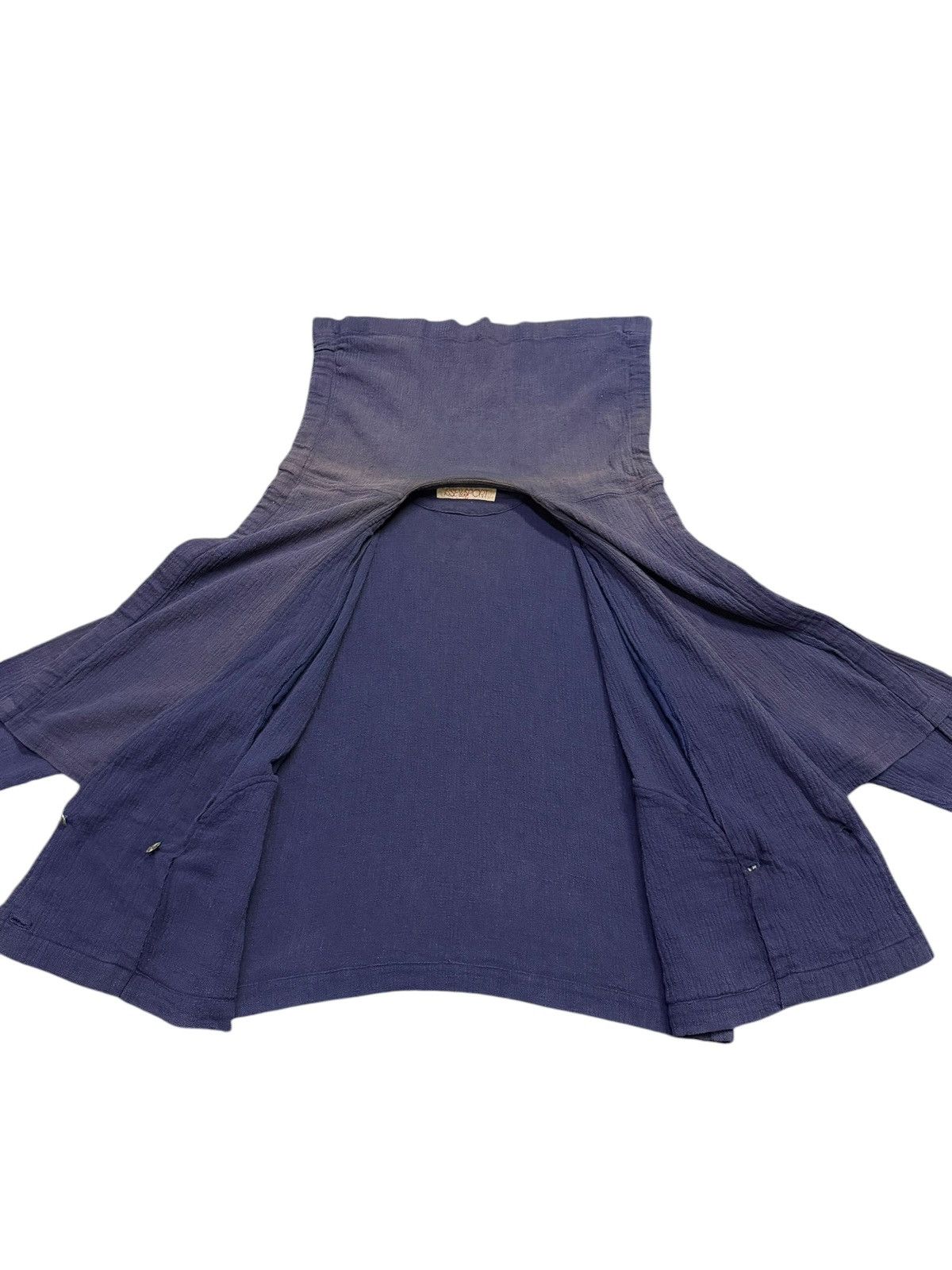 Issey Miyake RARE!! Vintage 70s Issey Miyake Asymmetrical Indigo Kimono Size US M / EU 48-50 / 2 - 7 Thumbnail