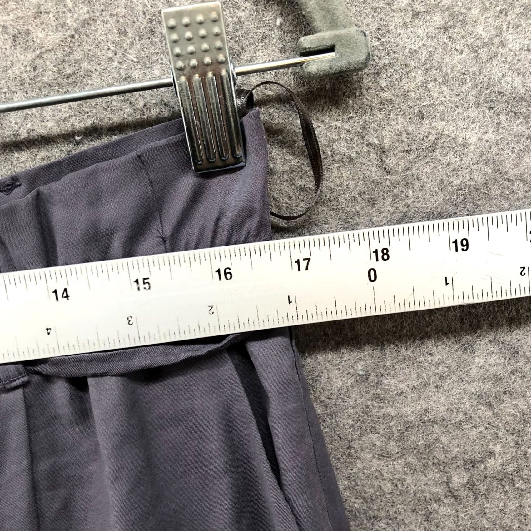 Zara Zara Paperbag Wide Leg Pants Womens L High Waisted Gray Modal Blend Pull On Size 36" / US 14 / IT 50 - 5 Thumbnail