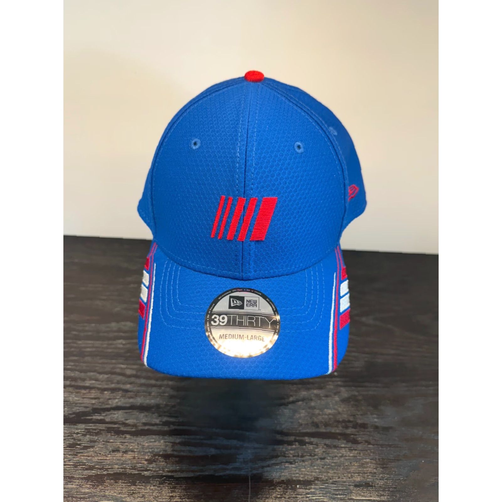 New Era Nascar Hat New Era 39Thirty Flex Racing Cars Mens Medium Blue Size ONE SIZE - 2 Thumbnail