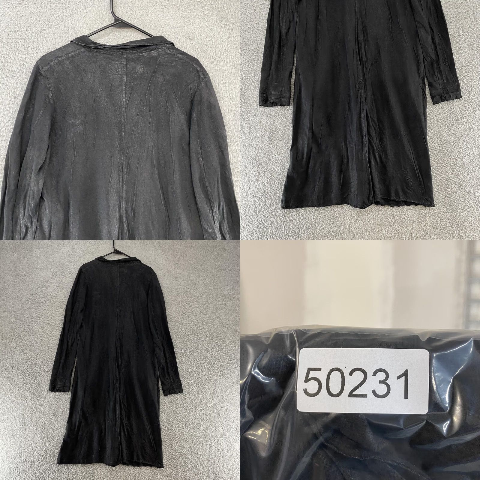 NASA Rundholz Jacket Avant Garde Dip Gloss Coat Womens L/XL NASA Patch Duster Gothic Long Sleeve Black TRENCH Coat Size XL / US 12-14 / IT 48-50 - 8 Thumbnail