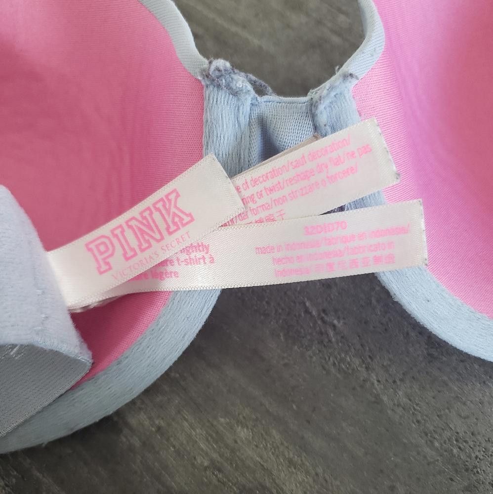 Designer Light Blue Banded VS Bra Size ONE SIZE - 3 Thumbnail