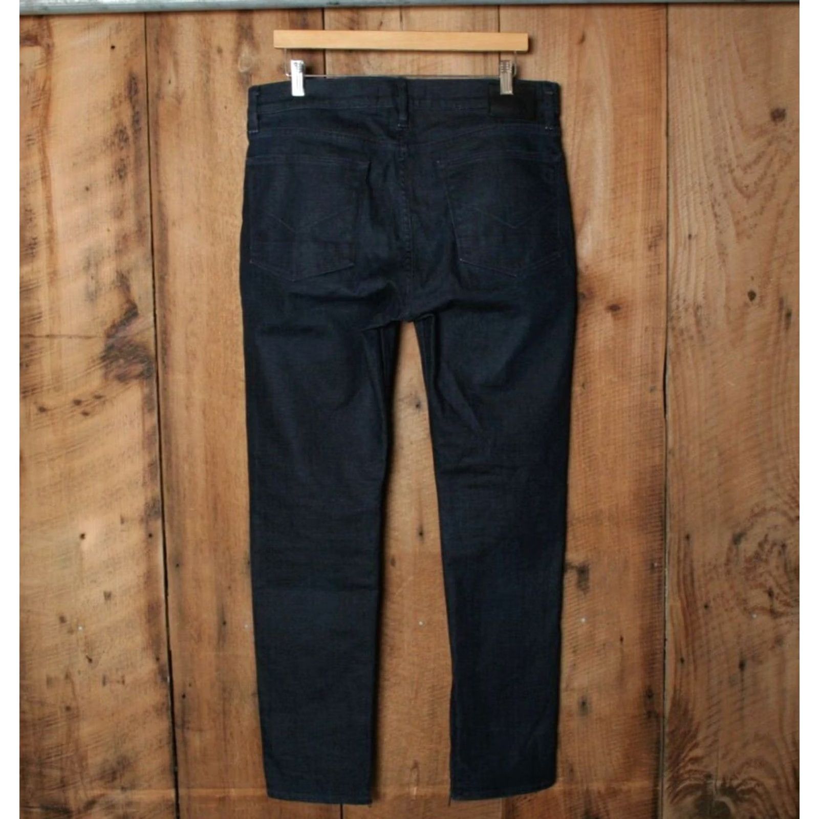Hudson HUDSON Jeans Skinny Men 32 Dark Blue Denim Slouchy Zip Bottoms 35x31 Inseam 31" Adult Regular Size US 32 / EU 48 - 4 Thumbnail