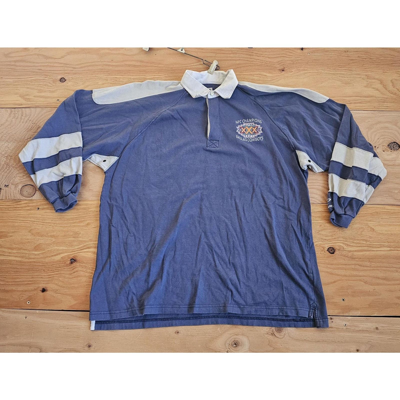 Logo Athletic Dallas Cowboys Super Bowl XXX 30 Rugby Shirt Sz XL Blue Size US XL / EU 56 / 4 - 1 Thumbnail
