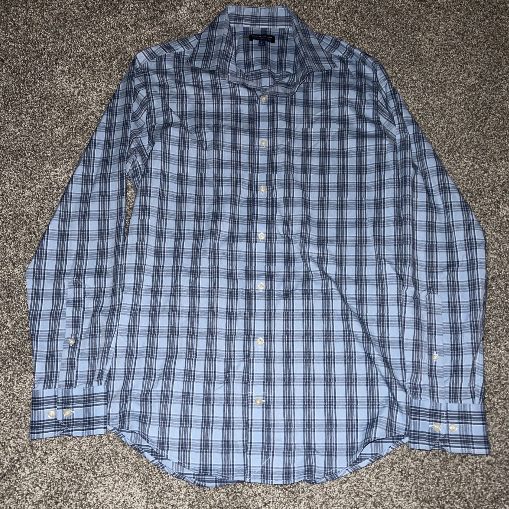 Peter Millar Peter Miller Blue Plaid Button-Down Shirt Men L Size US L / EU 52-54 / 3 - 2 Thumbnail