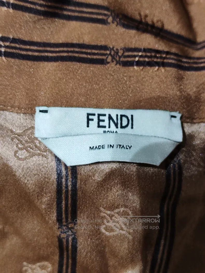 Fendi Fendi Coffee-colored striped short shirt Size XS / US 0-2 / IT 36-38 - 3 Thumbnail