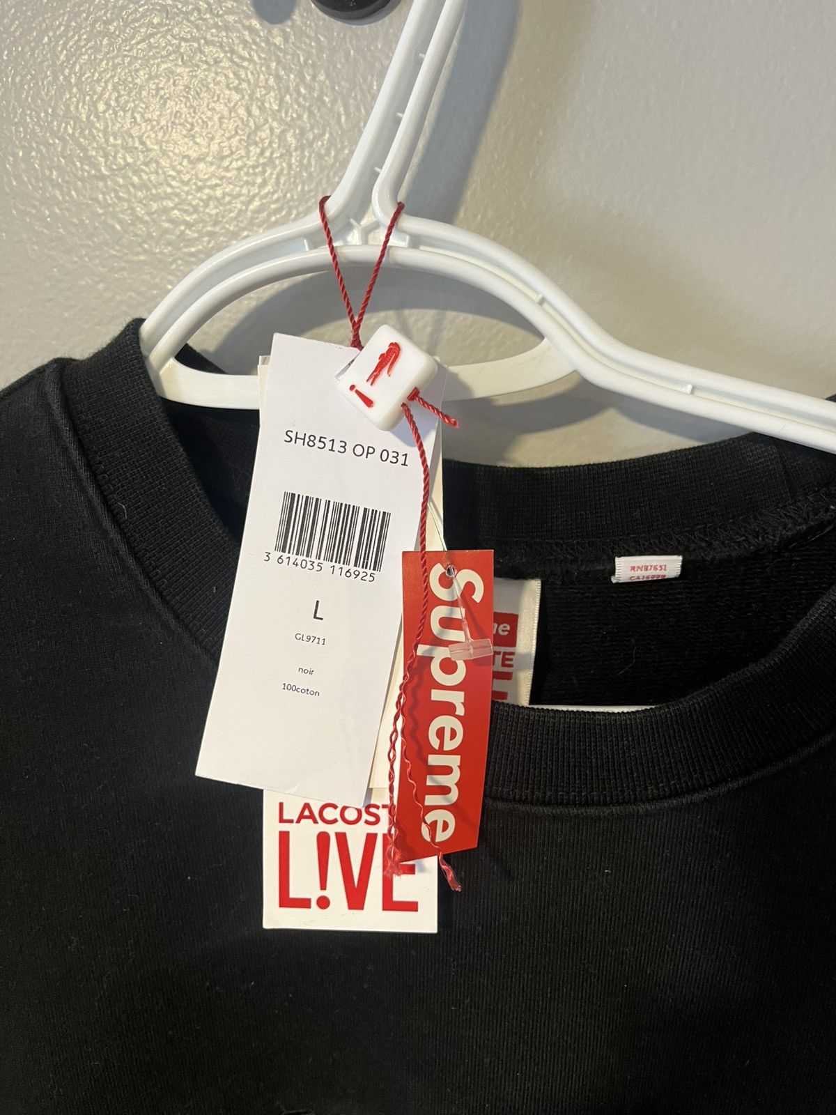 Lacoste × Supreme Surpeme x Lacoste sweatshirt Size US L / EU 52-54 / 3 - 5 Thumbnail