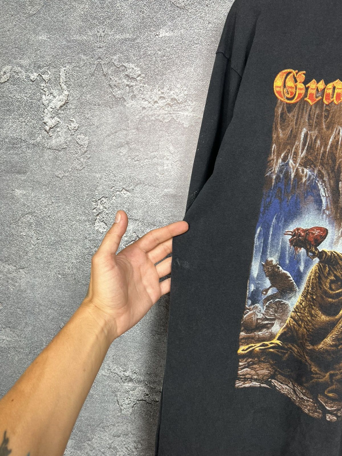 Band Tees Vintage 1995 Grave Digger Long Sleeve Heart of Darkness Size US L / EU 52-54 / 3 - 10 Thumbnail