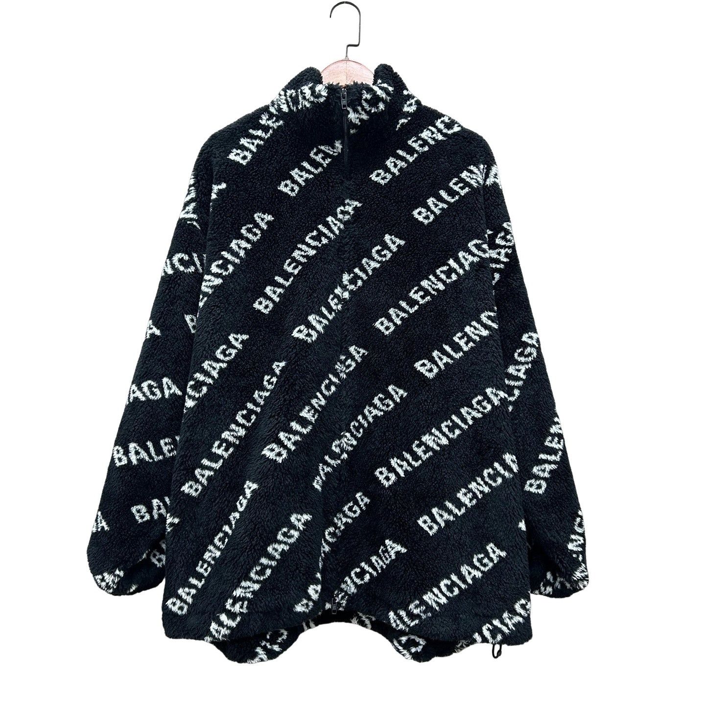Balenciaga Balenciaga All-Over Logo Fleece Jacket Size 34 Size XS / US 0-2 / IT 36-38 - 1 Thumbnail