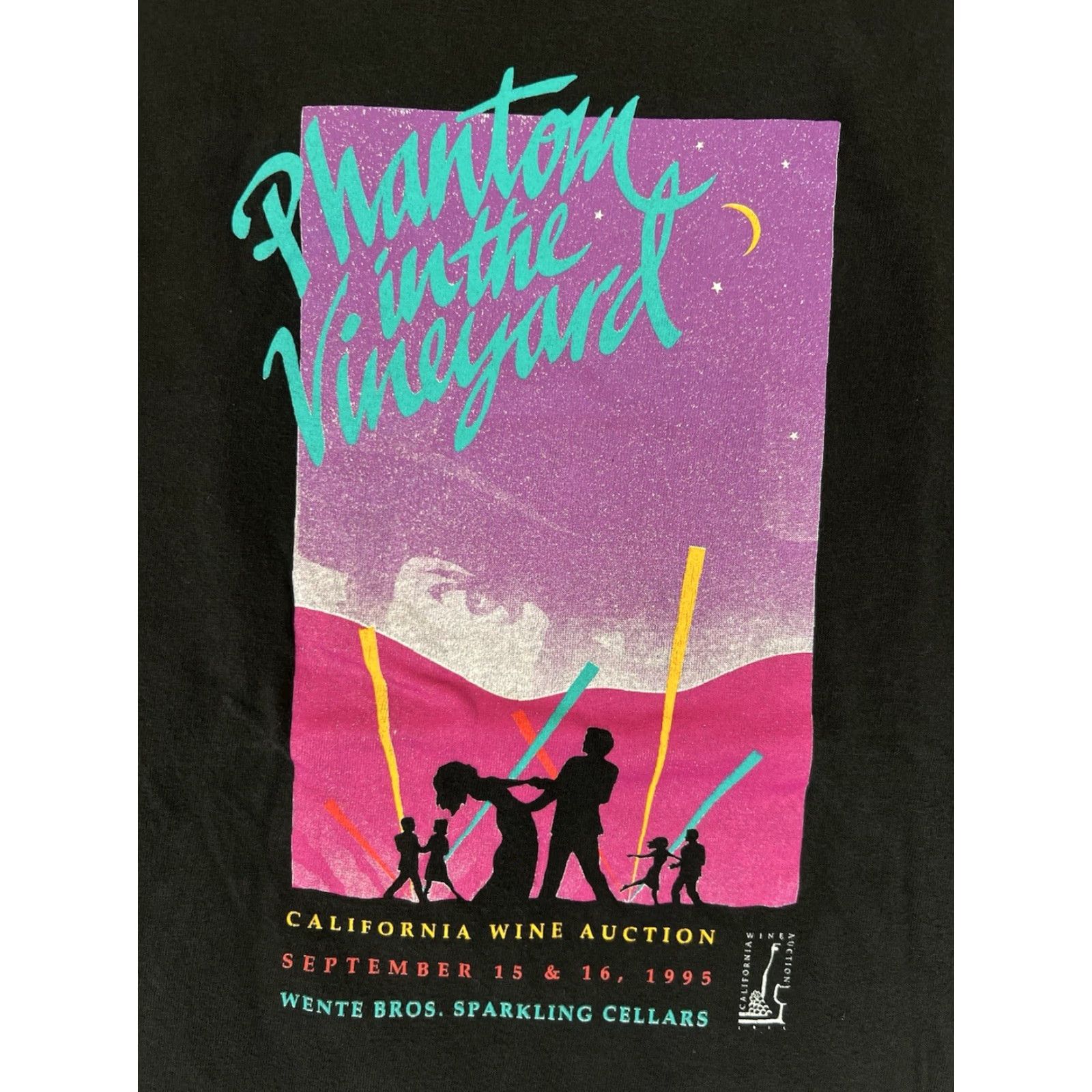 Hanes VINTAGE Hanes Phantom In The Vineyard T-Shirt XL Men Black Cotton 90s California USA Made 90s Theme Shirts Crew Neck Short Sleeve Mens Size US XL / EU 56 / 4 - 2 Thumbnail