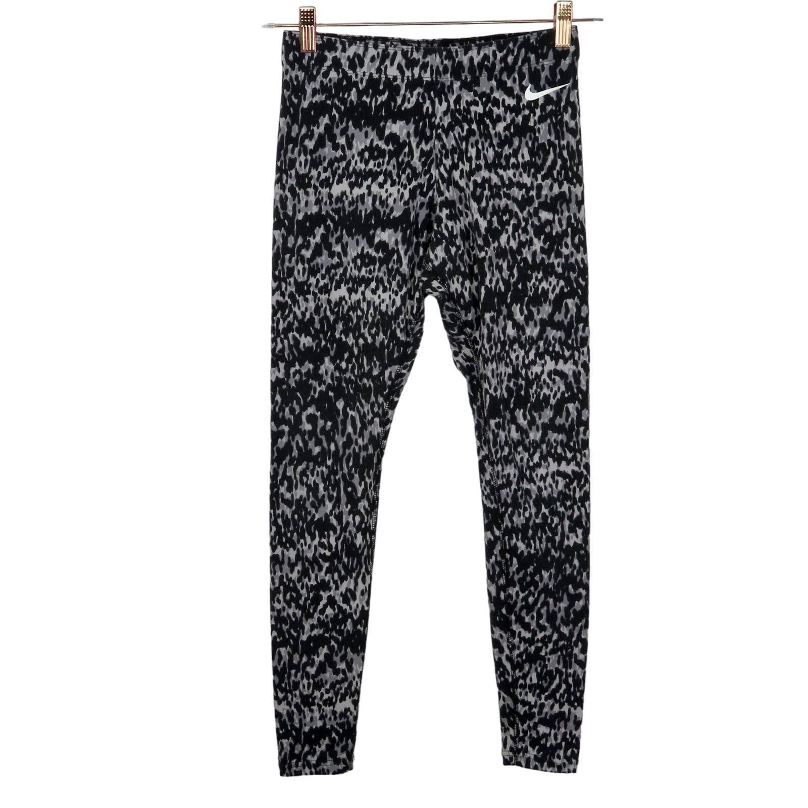 Nike Nike Gray Leopard Print Leggings High Rise Small Size 25" / US 0 / IT 36 - 1 Thumbnail