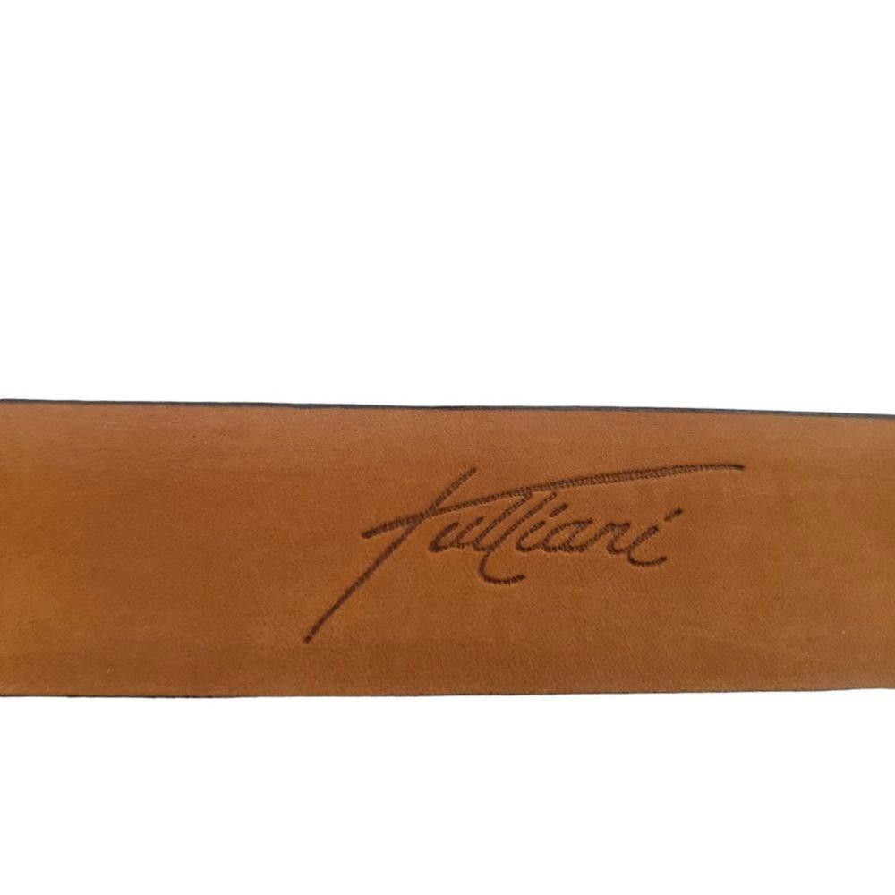 Designer Tulliani Men's Italian Calfskin Leather Belt 44" Size ONE SIZE - 7 Thumbnail