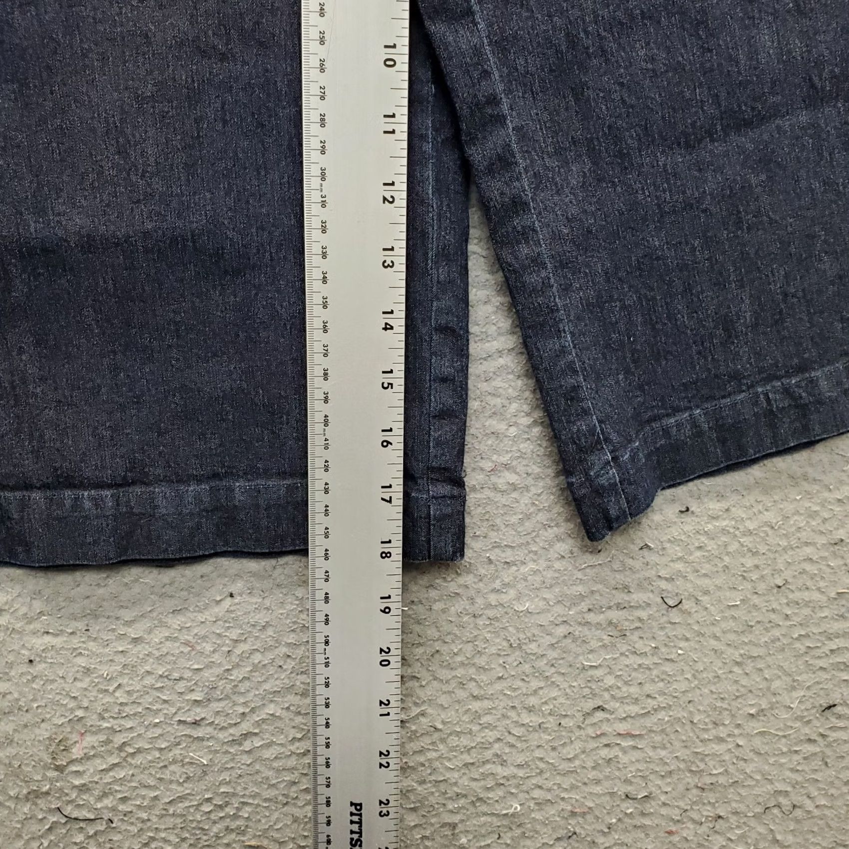 Vintage Josephine Chaus Jeans Capri Womens 10 Blue Denim High Rise Wide Leg 5-Pocket Stretch Cotton Size 32" / US 10 / IT 46 - 4 Thumbnail
