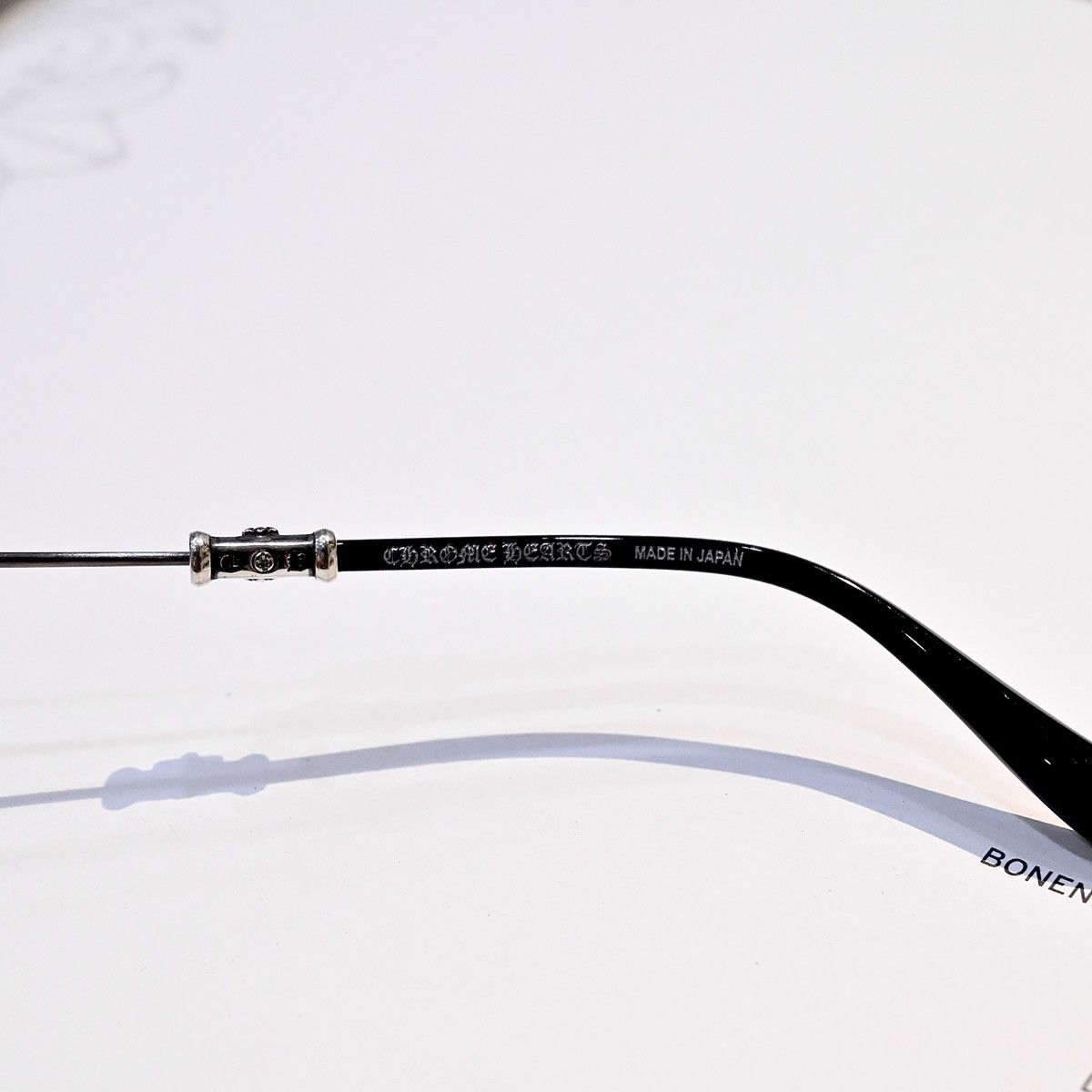 Chrome Hearts CHROME HEARTS BUBBA-A ANTIQUE SILVER- BLACK PLASTIC GLASSES Size ONE SIZE - 7 Thumbnail