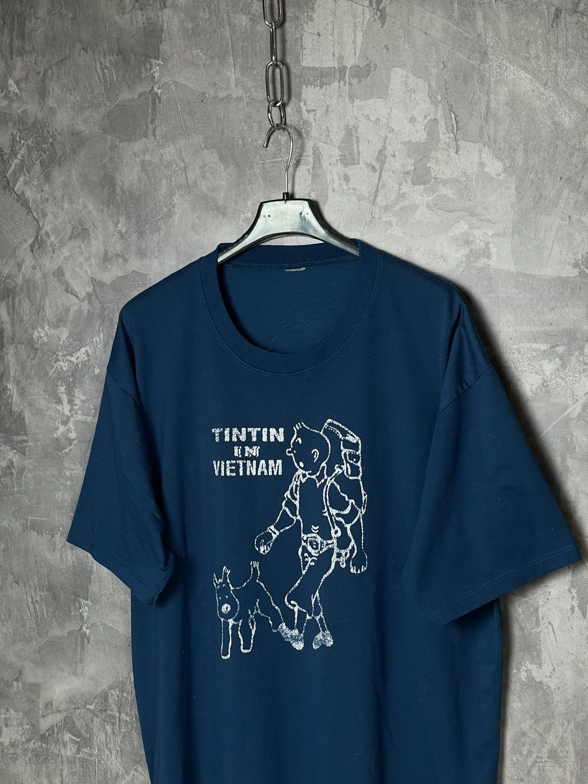 Vintage Vintage 70s 80s single stitch Tintin in Vietnam t shirt Size US L / EU 52-54 / 3 - 7 Thumbnail