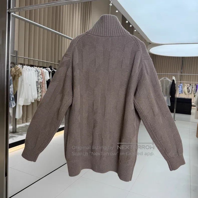 Hermes Hermes Elephant gray wool knitted loose stand-up collar ja Size XS / US 0-2 / IT 36-38 - 2 Thumbnail
