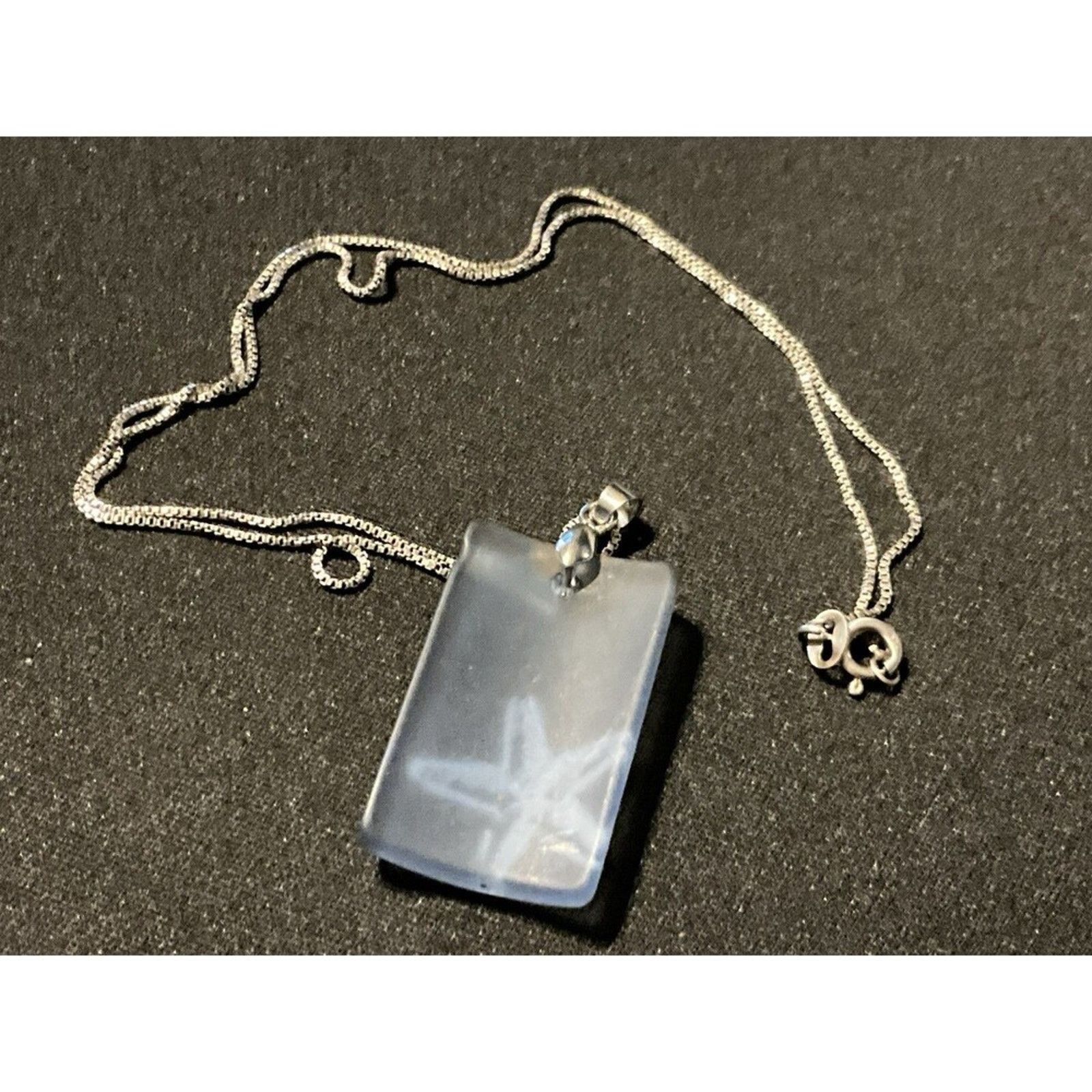Other 18in 925 Sterling Silver Chain Sea Glass w/ Painted Starfish Size ONE SIZE - 5 Thumbnail