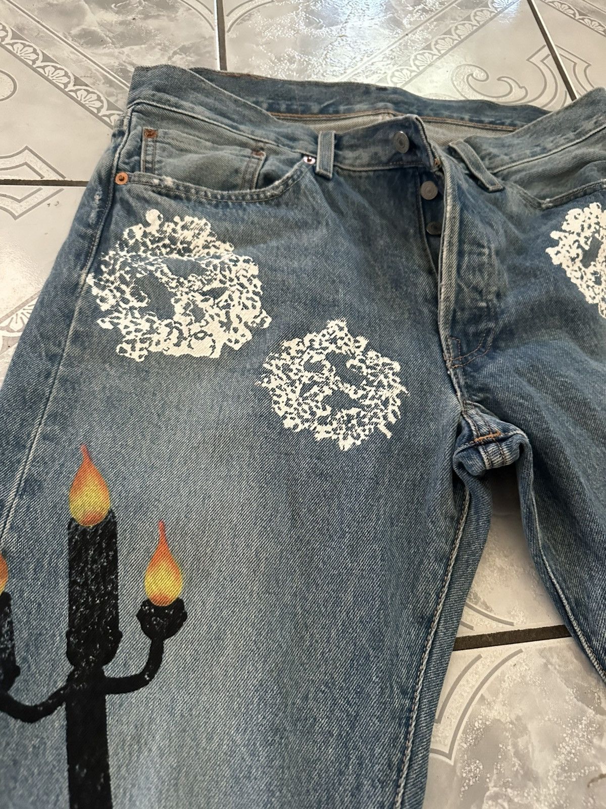 DENIM TEARS DENIM TEARS x Virgil Abloh “Message in a Tear” Size US 33 - 3 Thumbnail