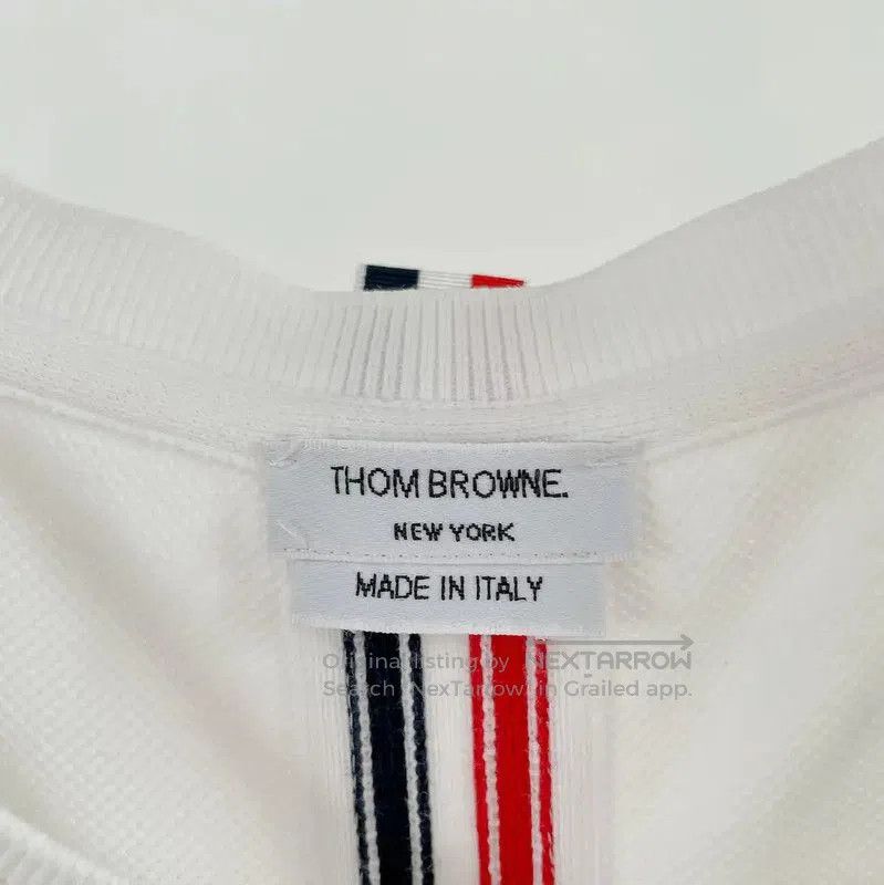 Thom Browne Thom Browne White Cotton Short Sleeve T-Shirt . Size XL / US 12-14 / IT 48-50 - 5 Thumbnail