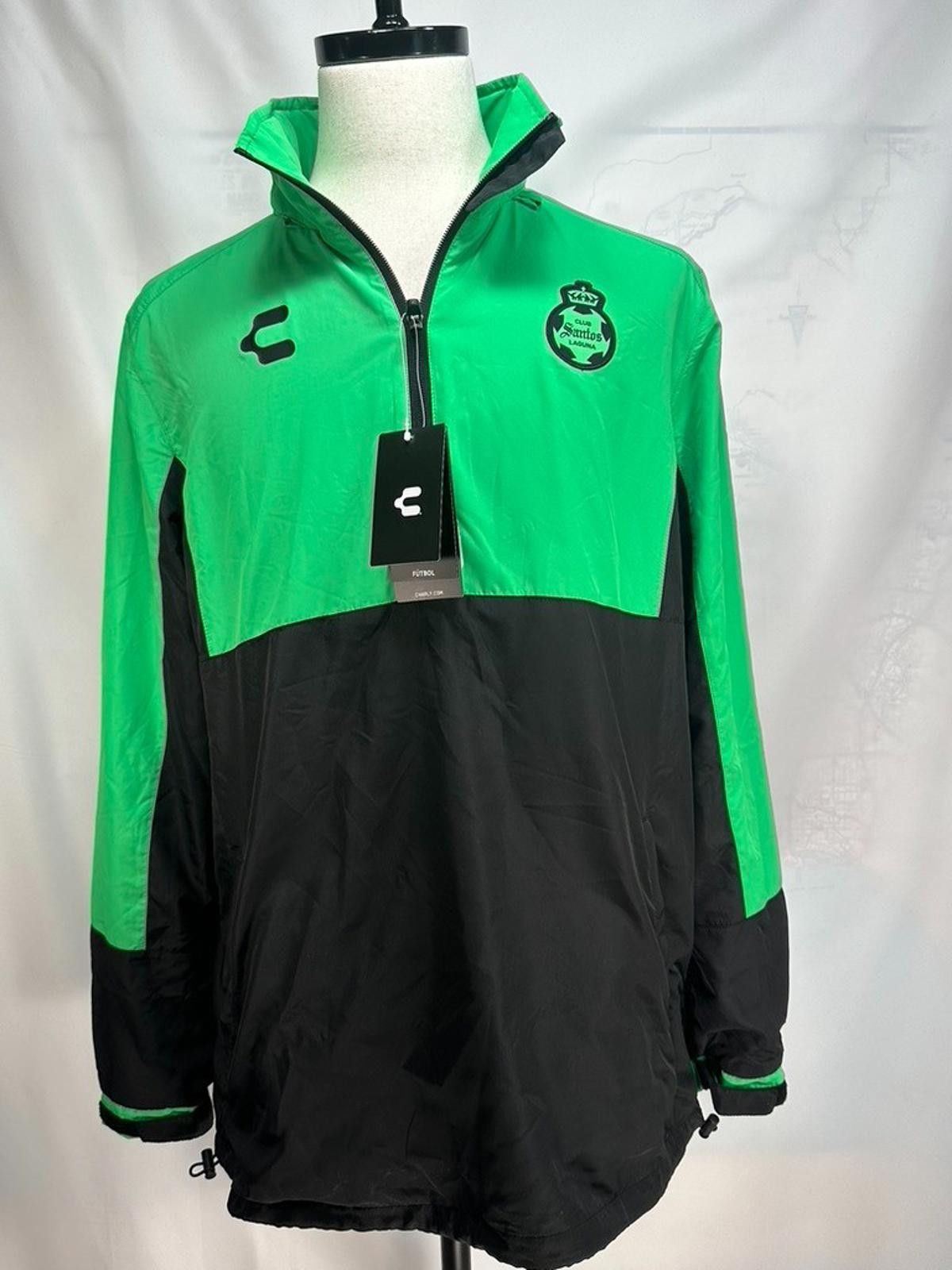 Jean Charles De Castelbajac Club Santos Laguna Siempre Guerreros 1/2 Zip Coat Green S Size ONE SIZE - 1 Thumbnail