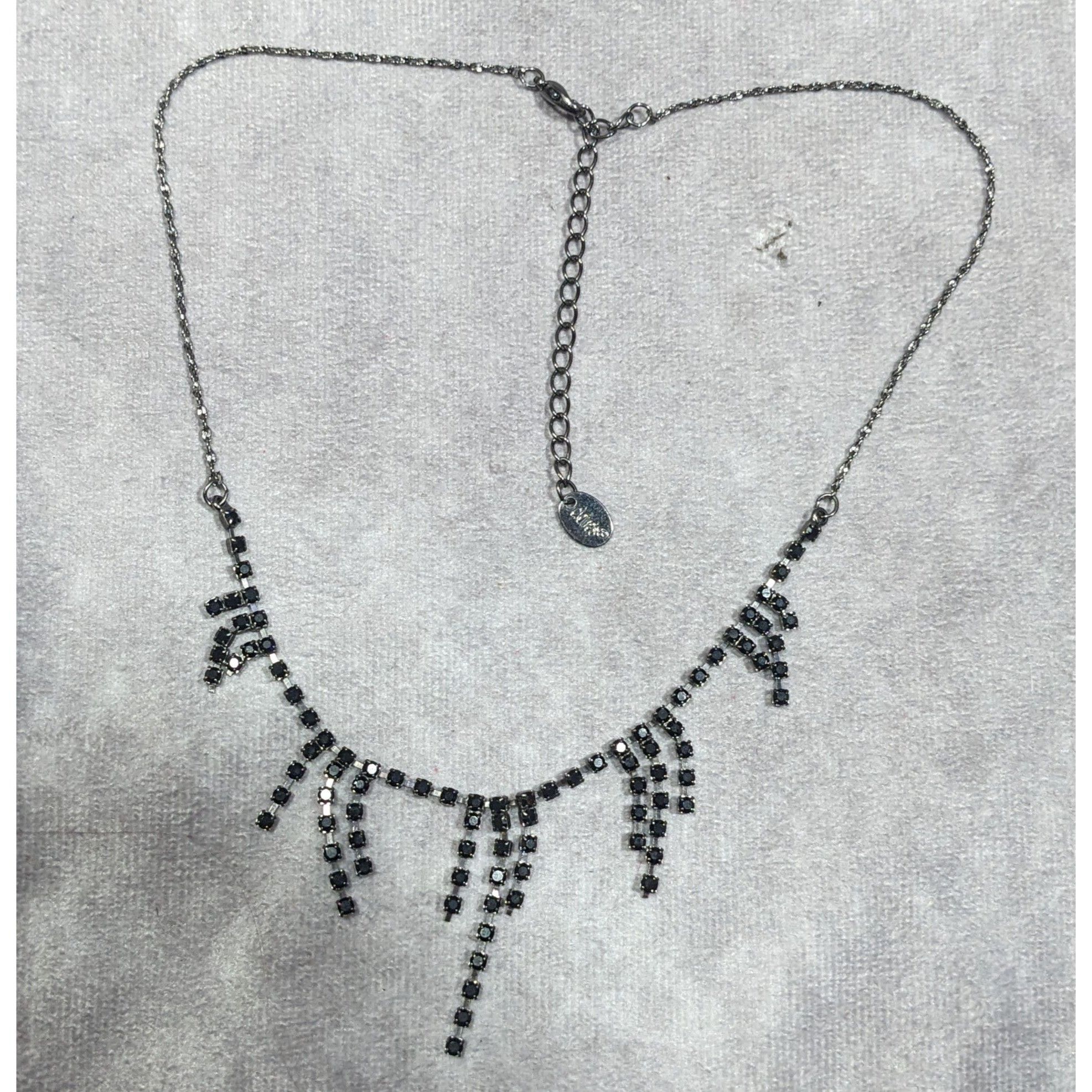 Other Claire's Gothic Dainty Black Rhinestone Necklace Size ONE SIZE - 3 Thumbnail